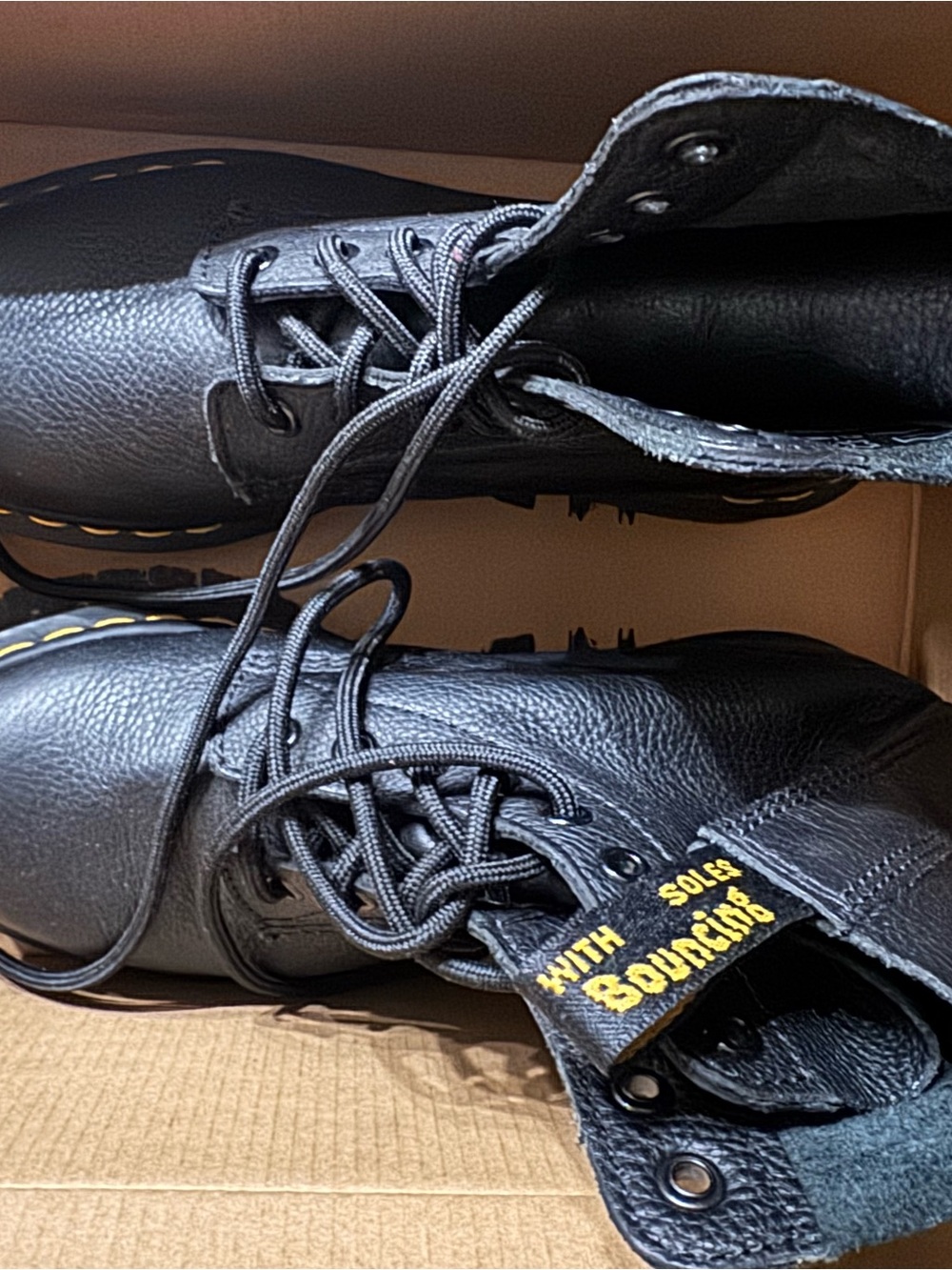 Dr Martens Black Leather Lace-Up Boots - 1460 Pascal US 6 EU 37